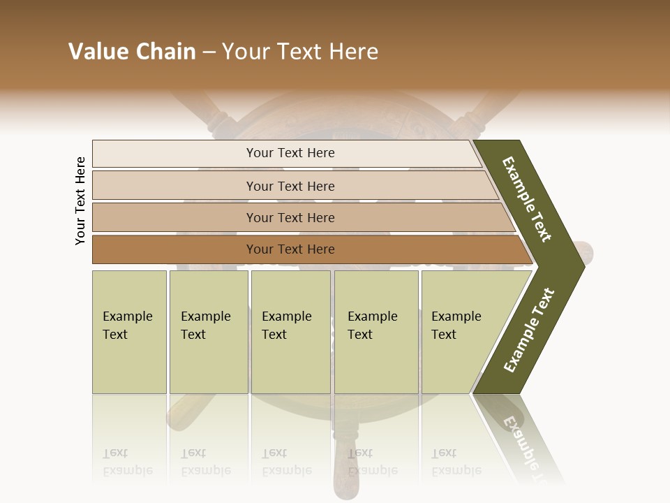 Sailing Rudder Wooden PowerPoint Template