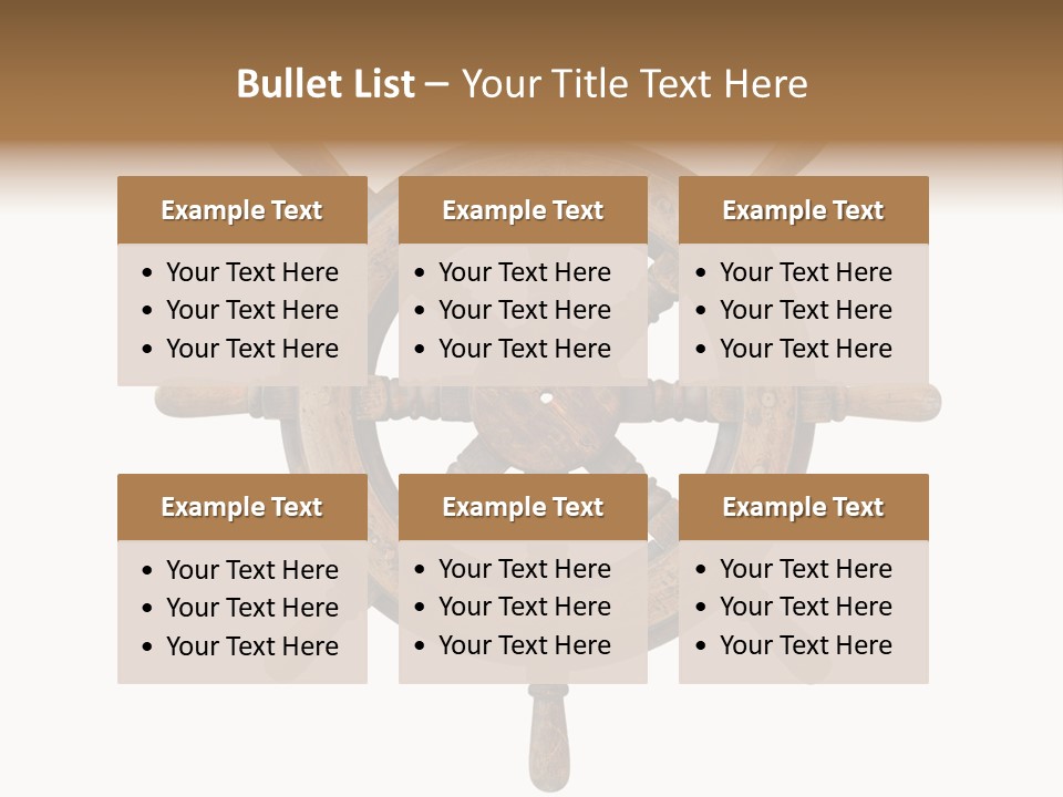 Sailing Rudder Wooden PowerPoint Template