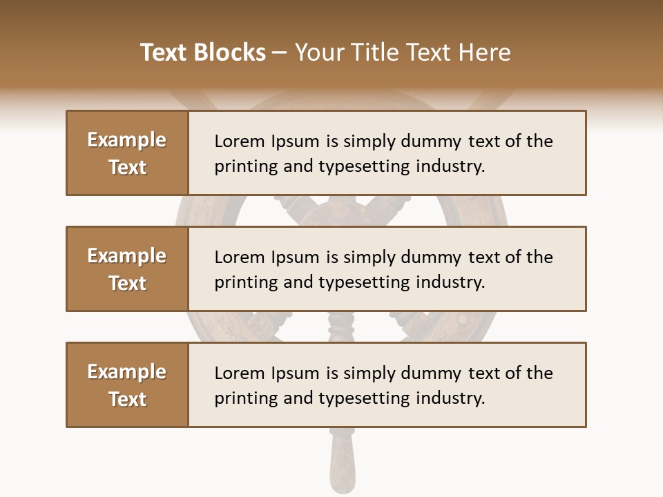 Sailing Rudder Wooden PowerPoint Template