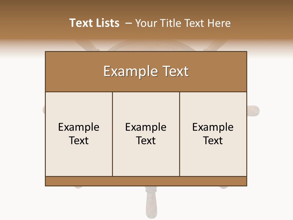 Sailing Rudder Wooden PowerPoint Template