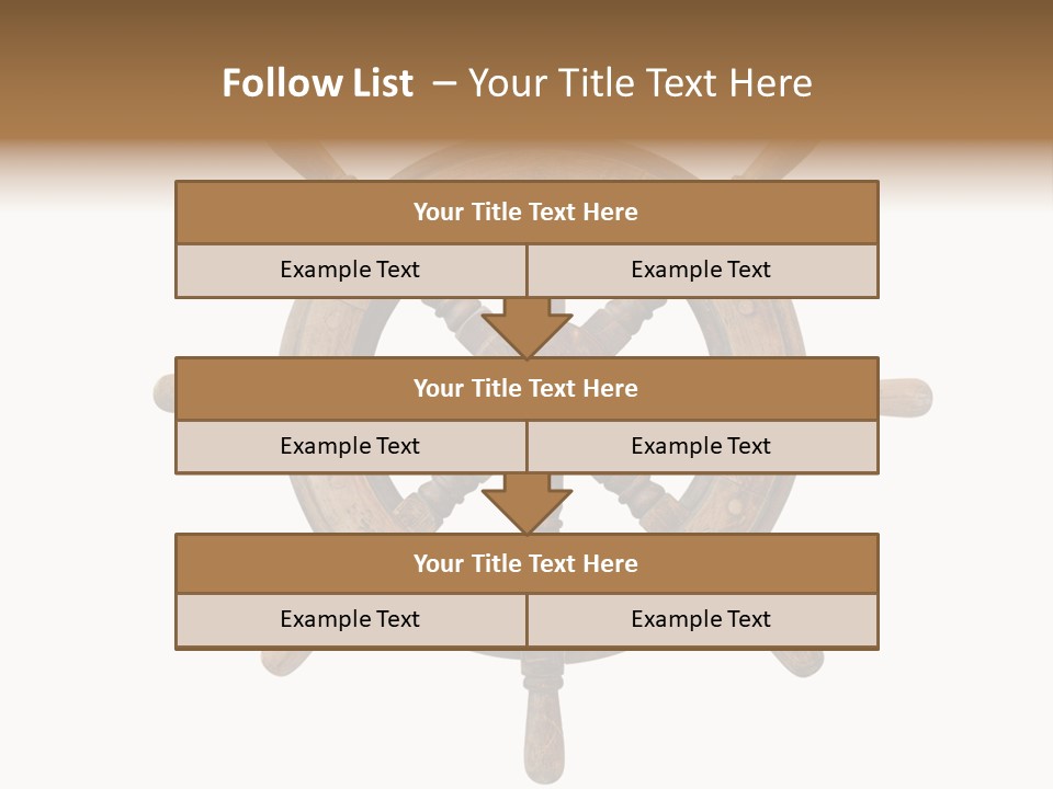 Sailing Rudder Wooden PowerPoint Template