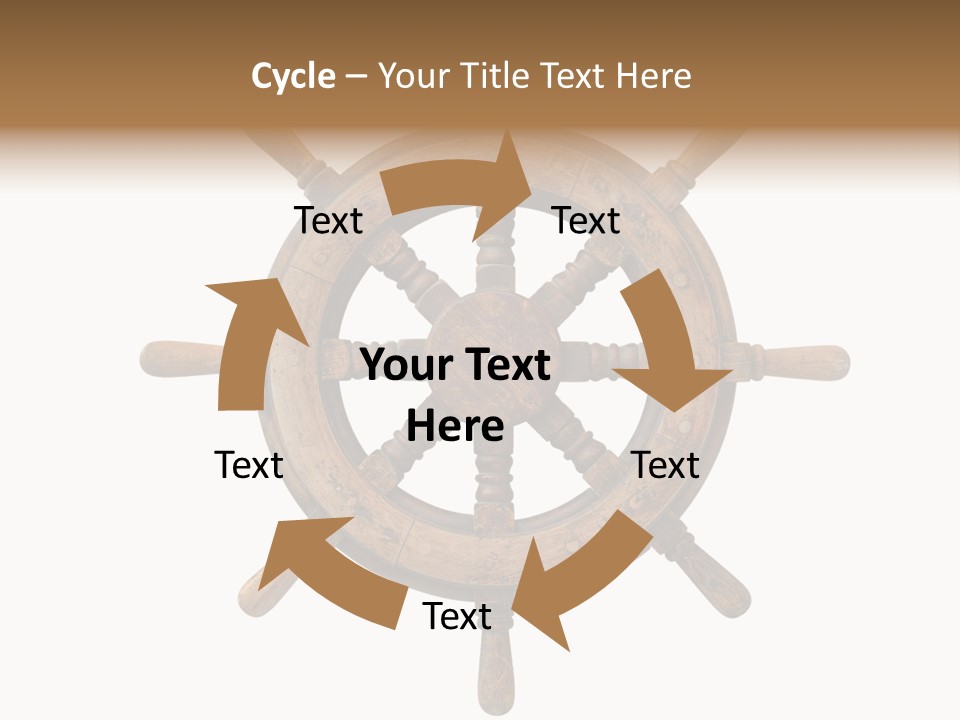 Sailing Rudder Wooden PowerPoint Template