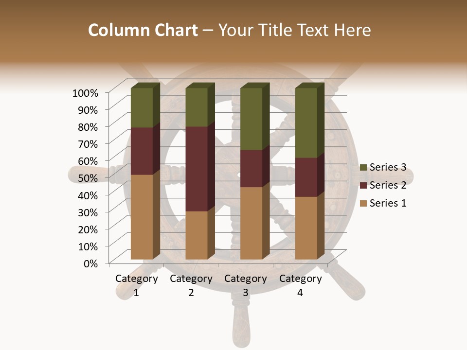 Sailing Rudder Wooden PowerPoint Template