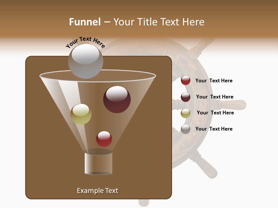 Sailing Rudder Wooden PowerPoint Template