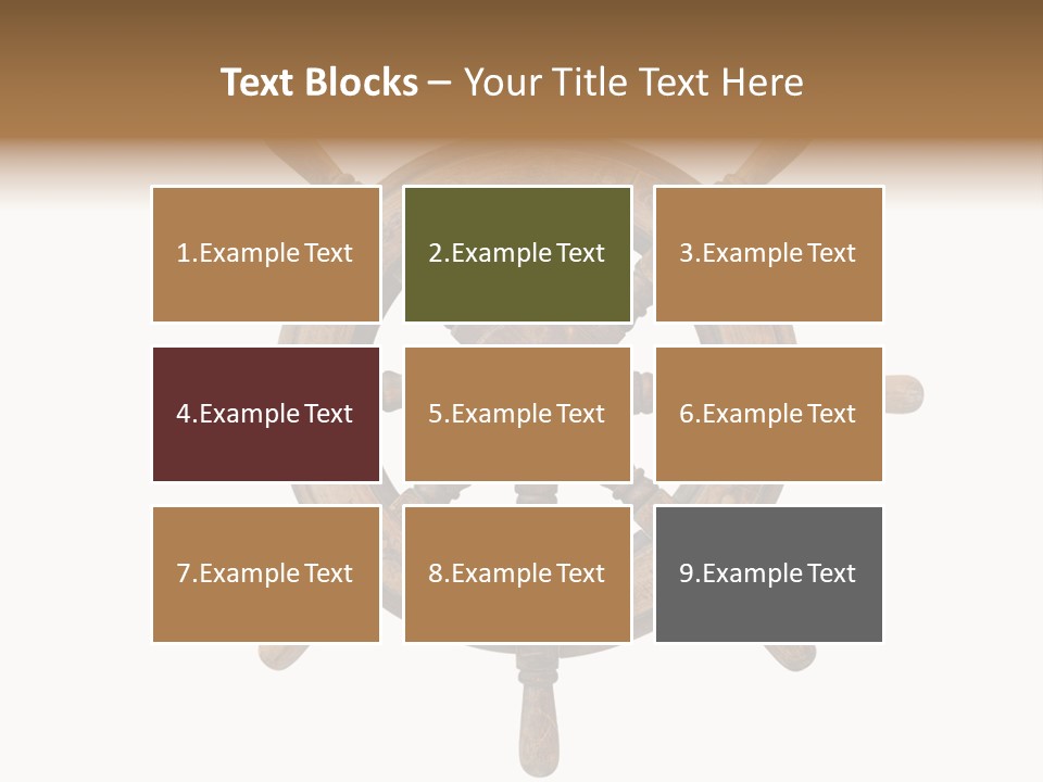 Sailing Rudder Wooden PowerPoint Template