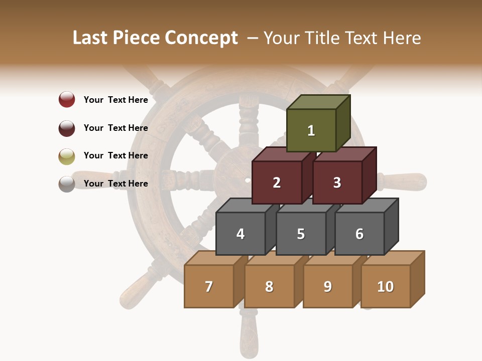 Sailing Rudder Wooden PowerPoint Template