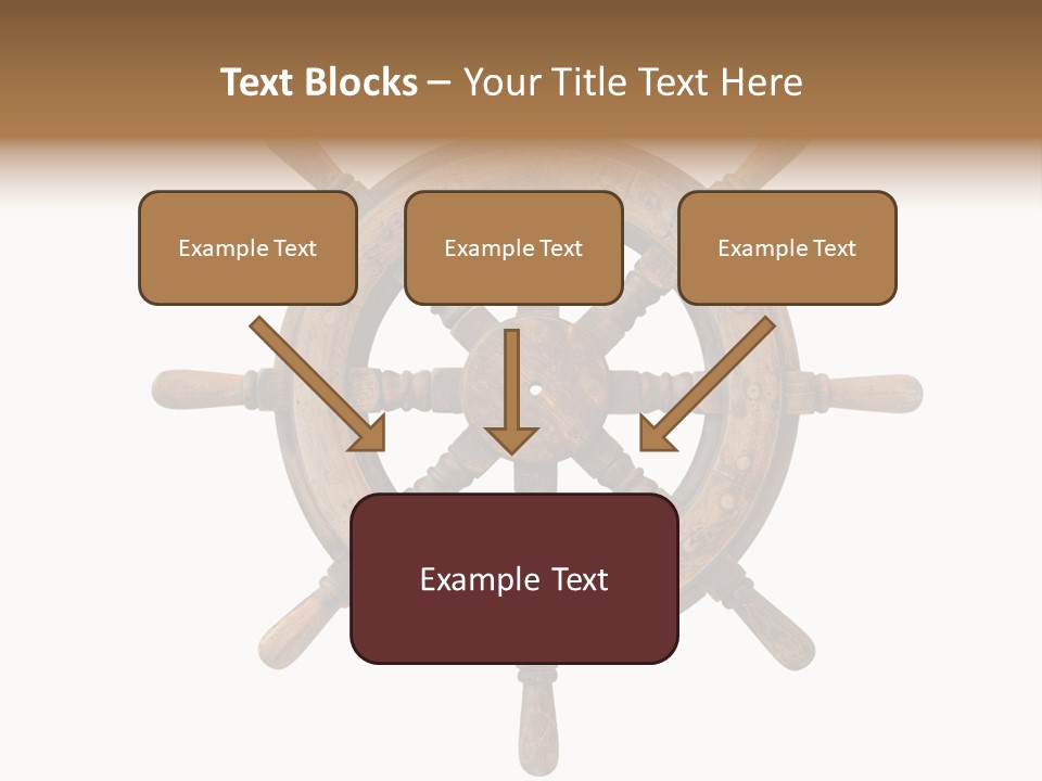 Sailing Rudder Wooden PowerPoint Template