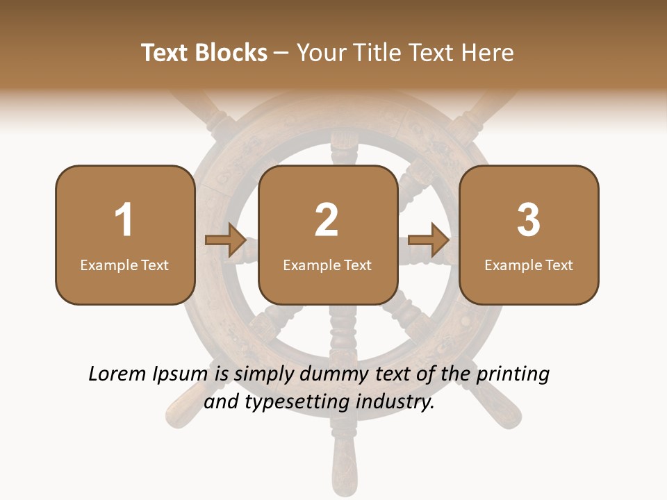 Sailing Rudder Wooden PowerPoint Template