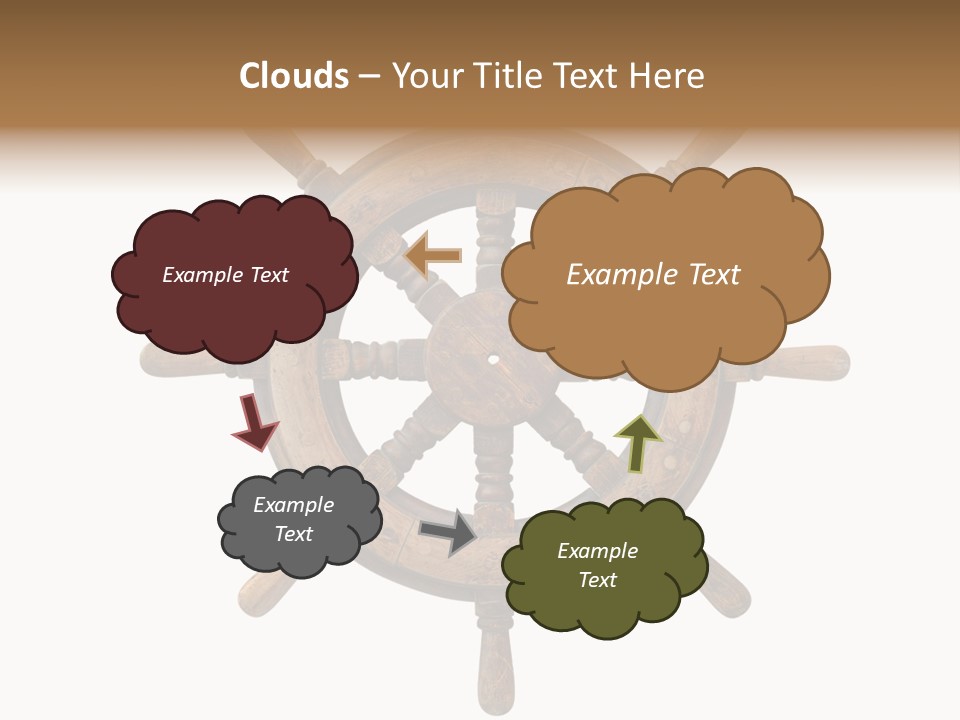 Sailing Rudder Wooden PowerPoint Template