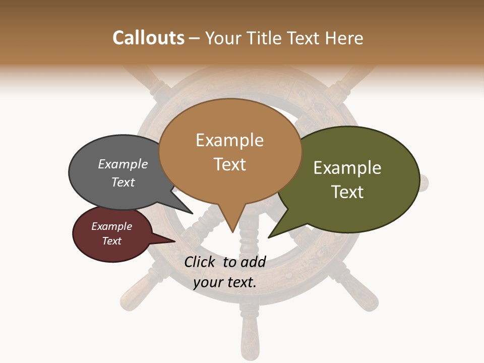 Sailing Rudder Wooden PowerPoint Template