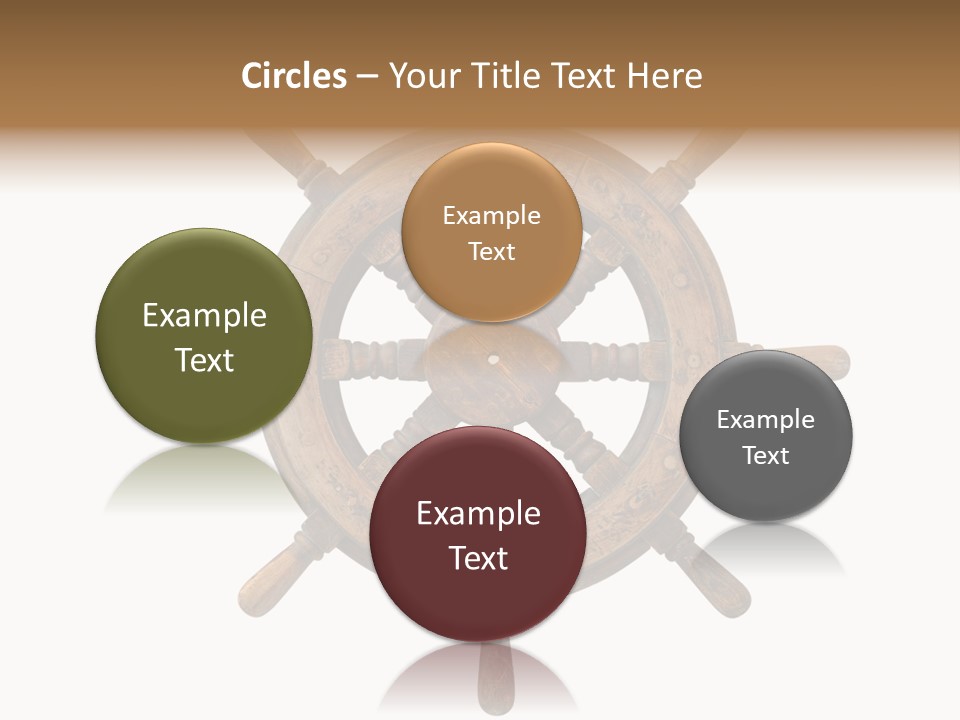 Sailing Rudder Wooden PowerPoint Template