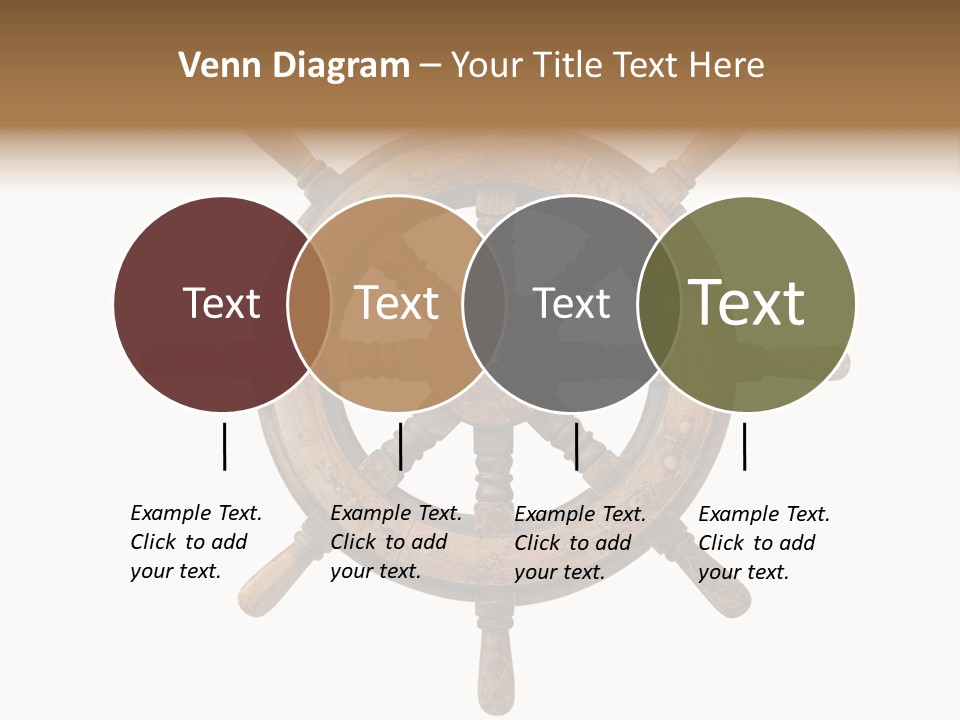 Sailing Rudder Wooden PowerPoint Template