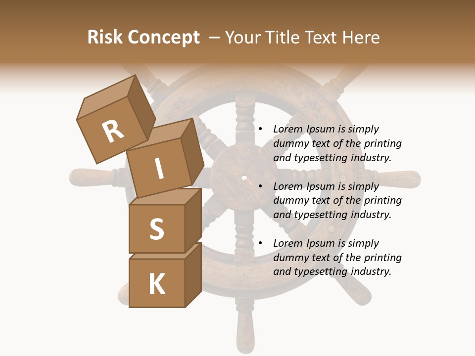 Sailing Rudder Wooden PowerPoint Template