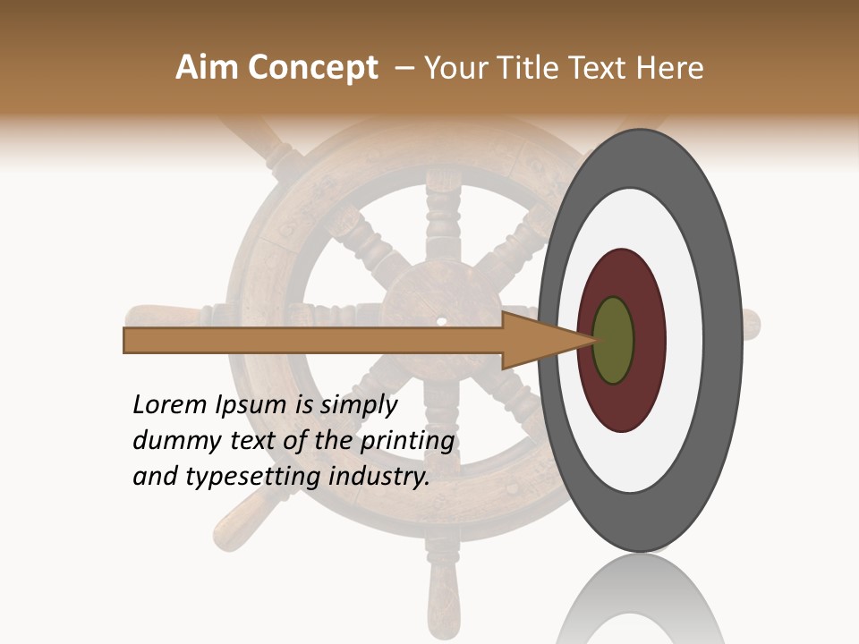 Sailing Rudder Wooden PowerPoint Template