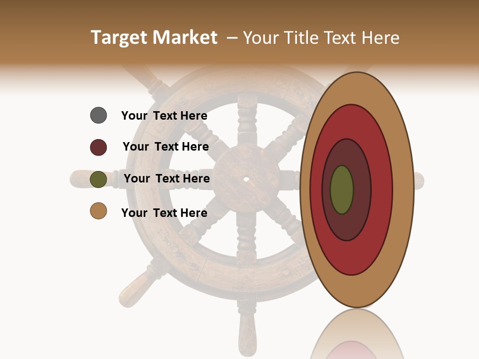 Sailing Rudder Wooden PowerPoint Template