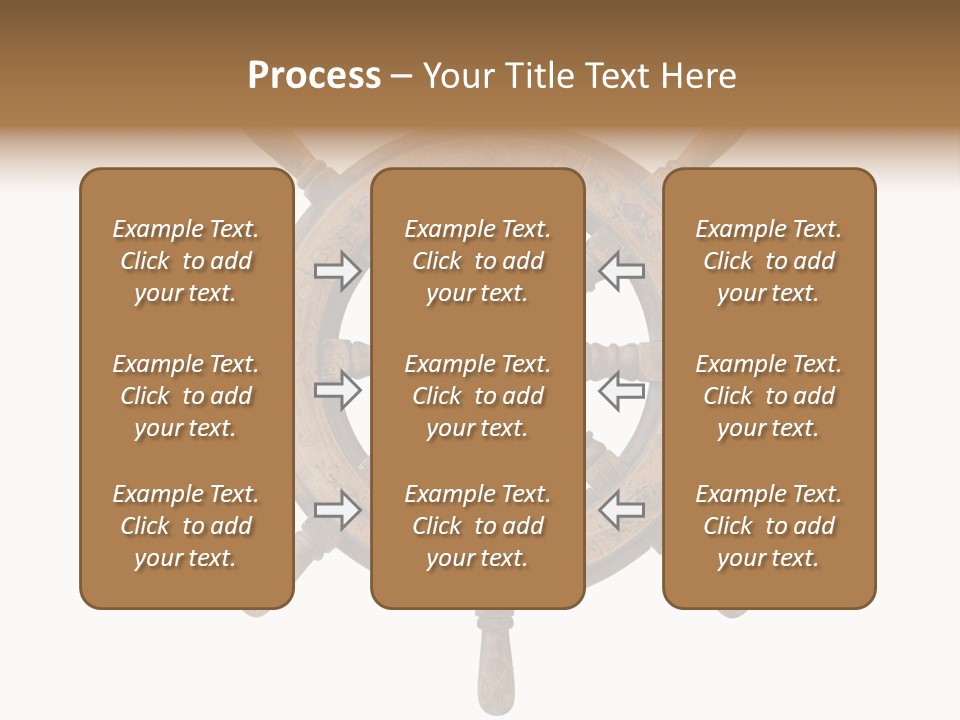Sailing Rudder Wooden PowerPoint Template