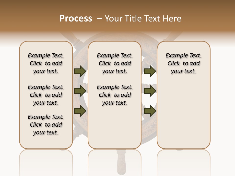 Sailing Rudder Wooden PowerPoint Template