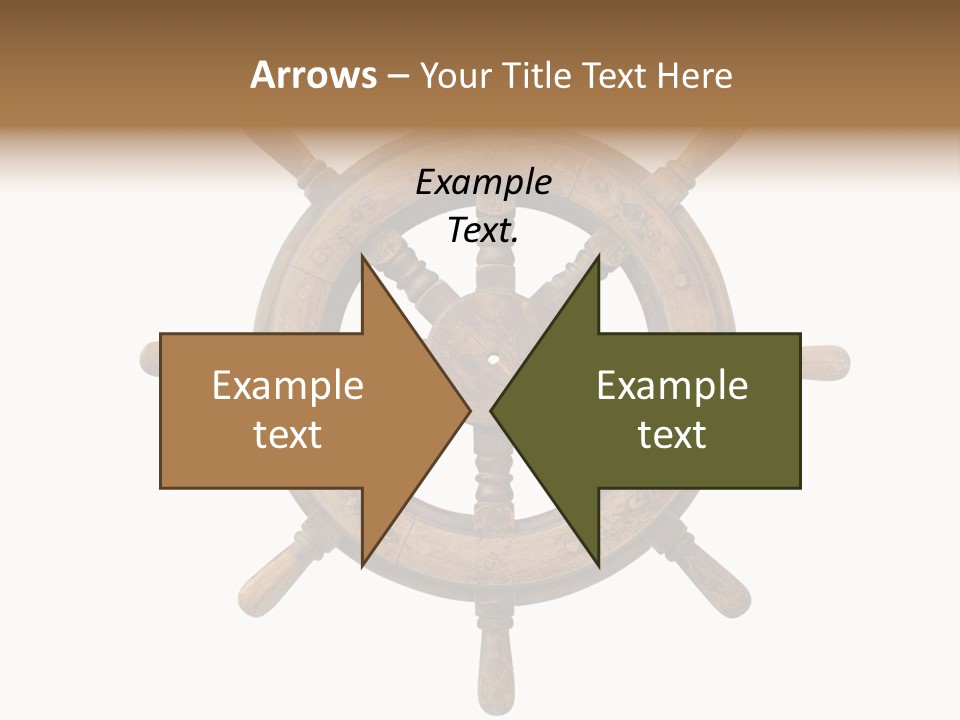 Sailing Rudder Wooden PowerPoint Template