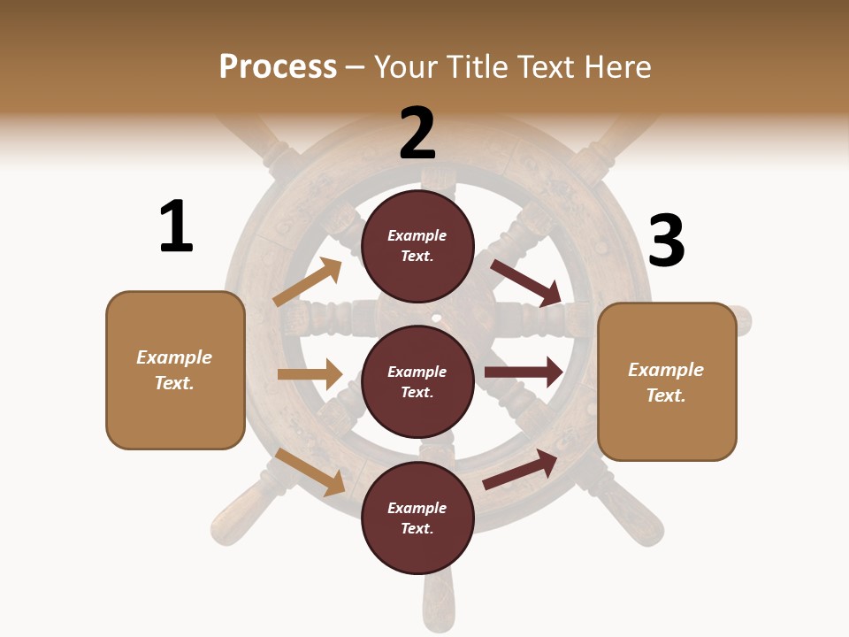 Sailing Rudder Wooden PowerPoint Template