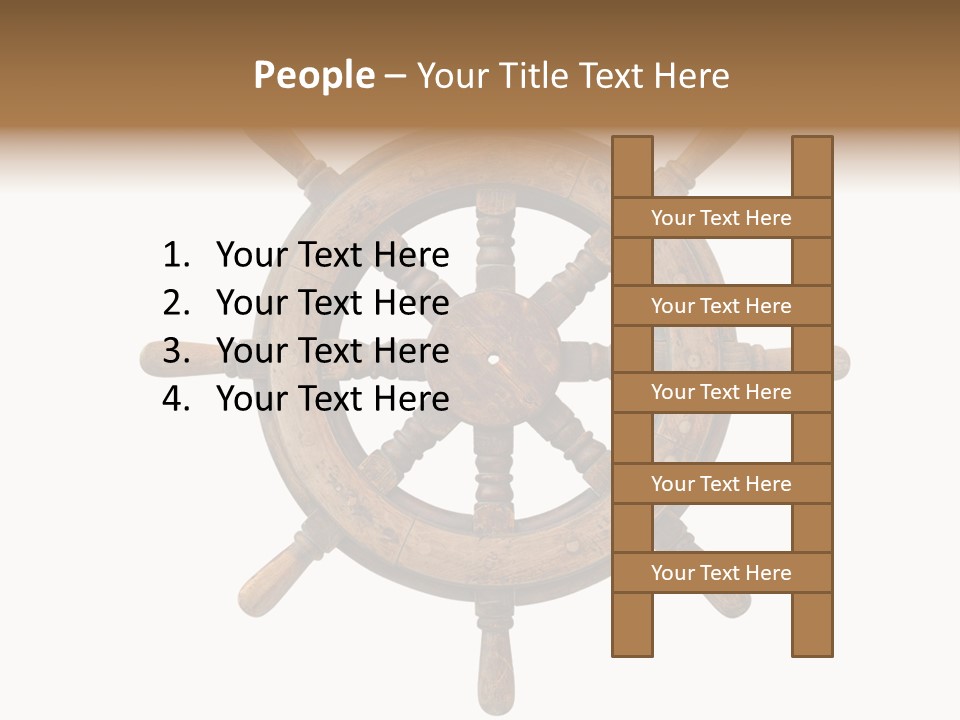 Sailing Rudder Wooden PowerPoint Template