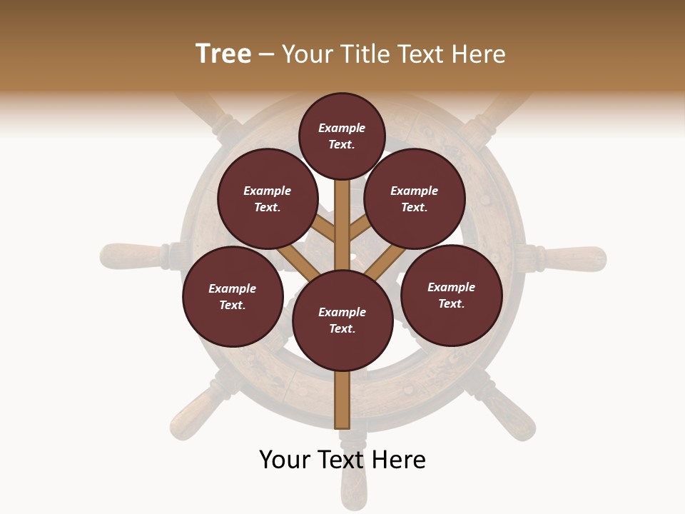 Sailing Rudder Wooden PowerPoint Template