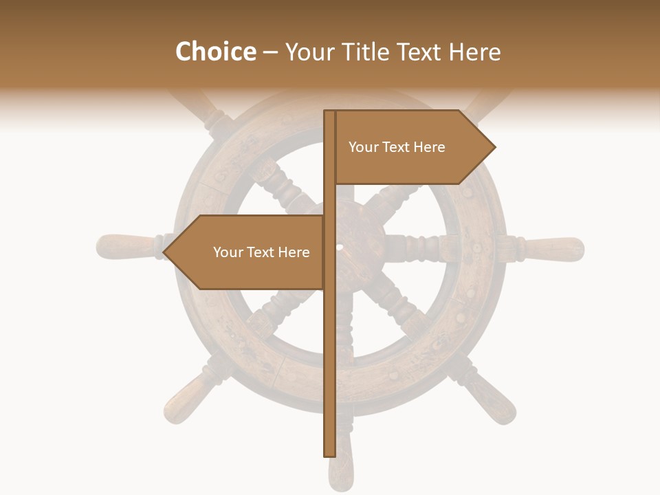 Sailing Rudder Wooden PowerPoint Template