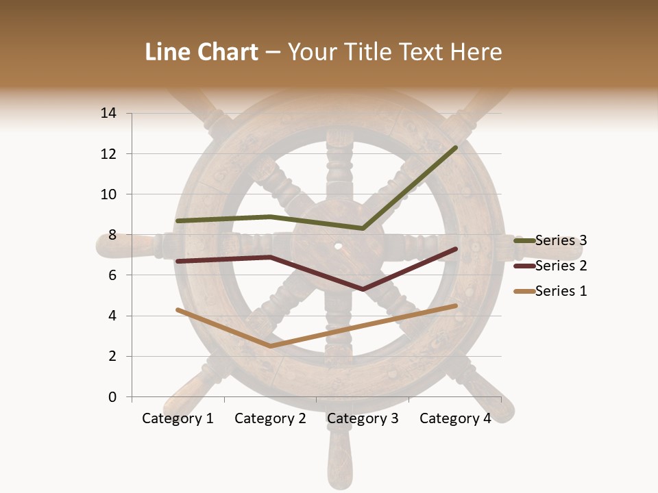 Sailing Rudder Wooden PowerPoint Template