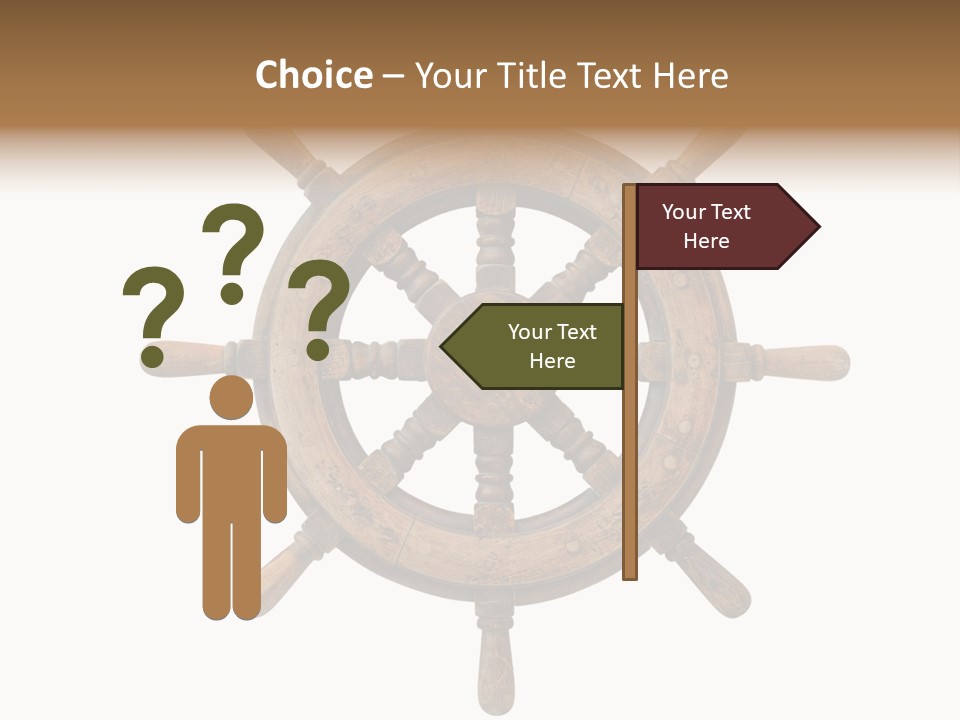 Sailing Rudder Wooden PowerPoint Template