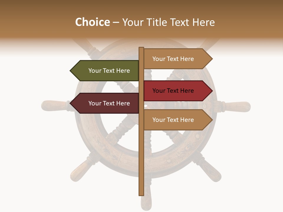 Sailing Rudder Wooden PowerPoint Template