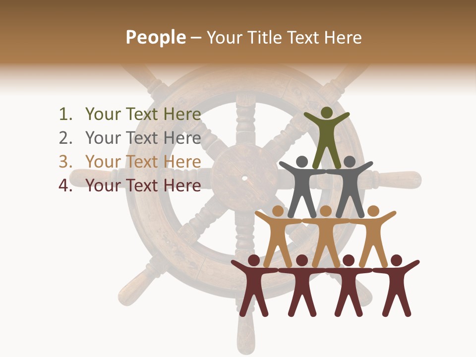 Sailing Rudder Wooden PowerPoint Template