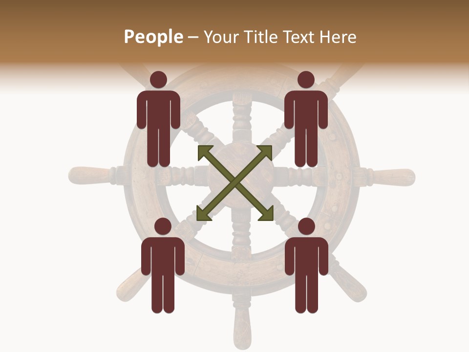 Sailing Rudder Wooden PowerPoint Template
