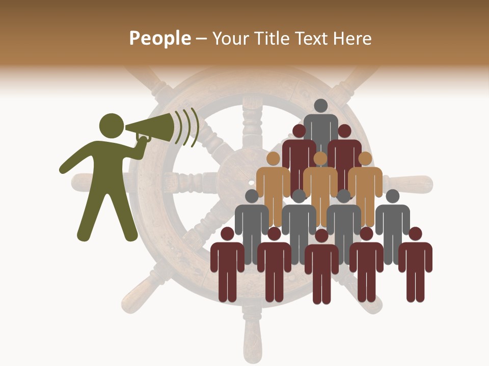 Sailing Rudder Wooden PowerPoint Template