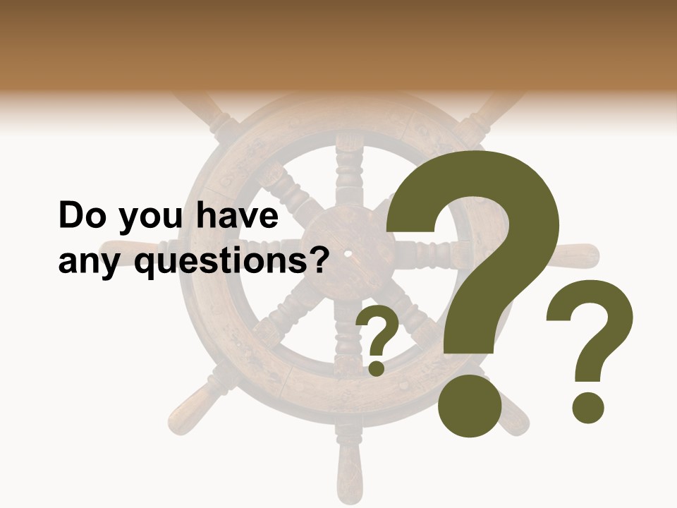 Sailing Rudder Wooden PowerPoint Template