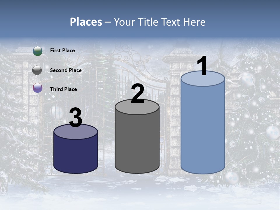 Choinka Park Sosna PowerPoint Template