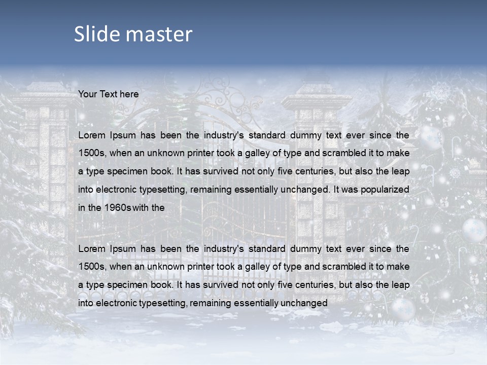 Choinka Park Sosna PowerPoint Template