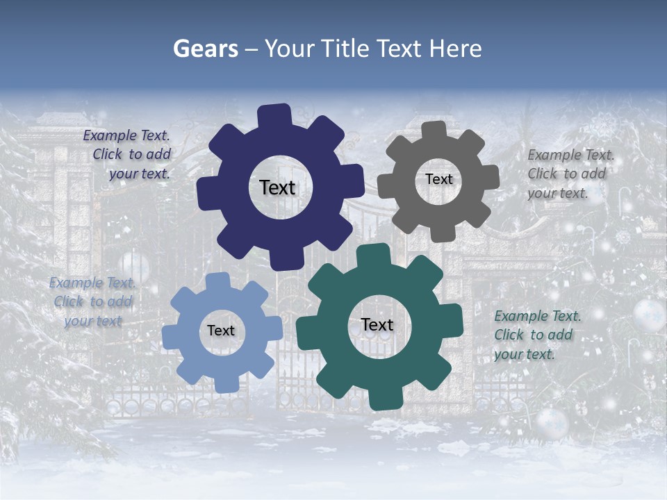 Choinka Park Sosna PowerPoint Template