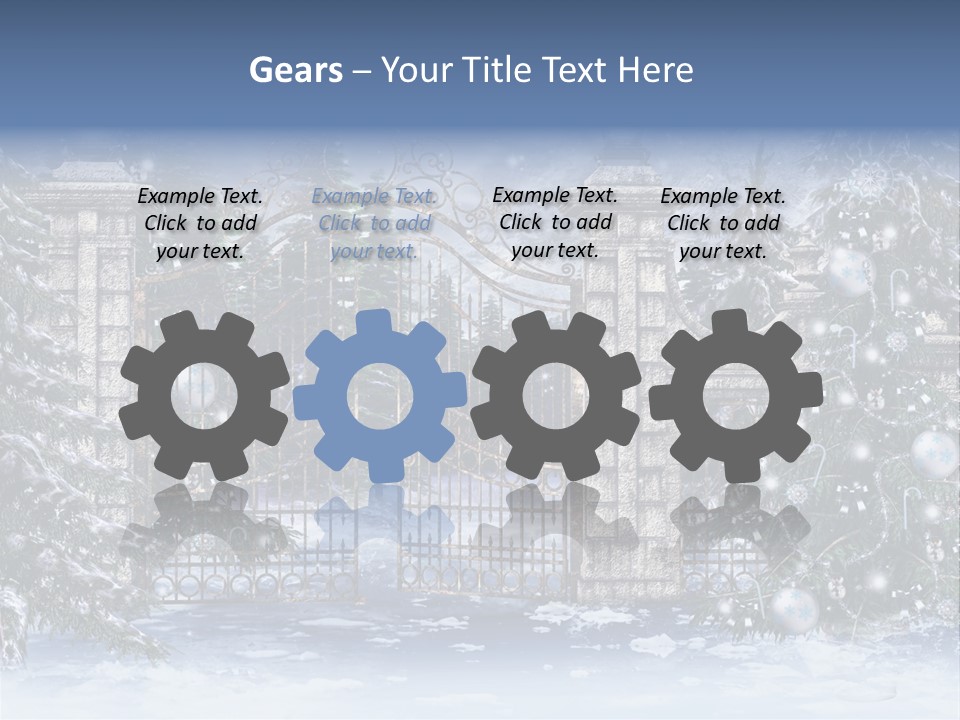 Choinka Park Sosna PowerPoint Template