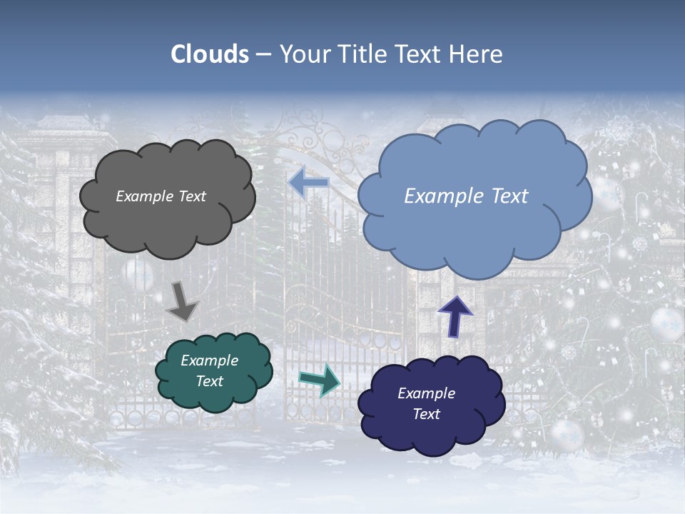 Choinka Park Sosna PowerPoint Template