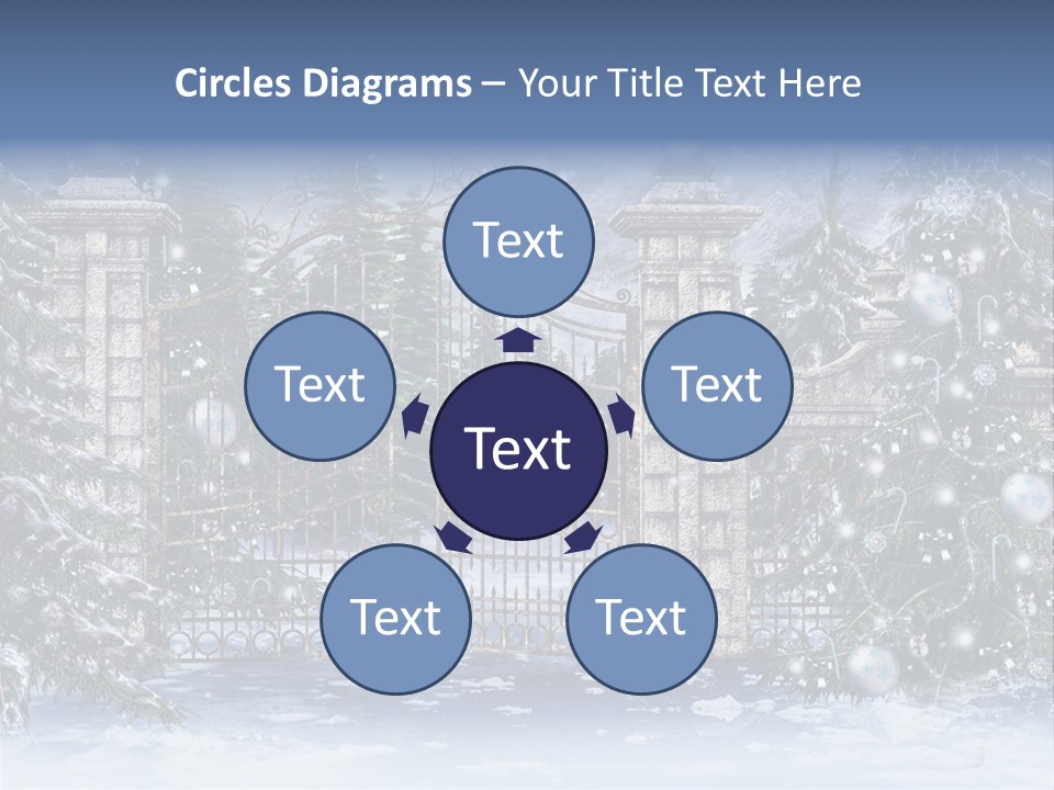 Choinka Park Sosna PowerPoint Template