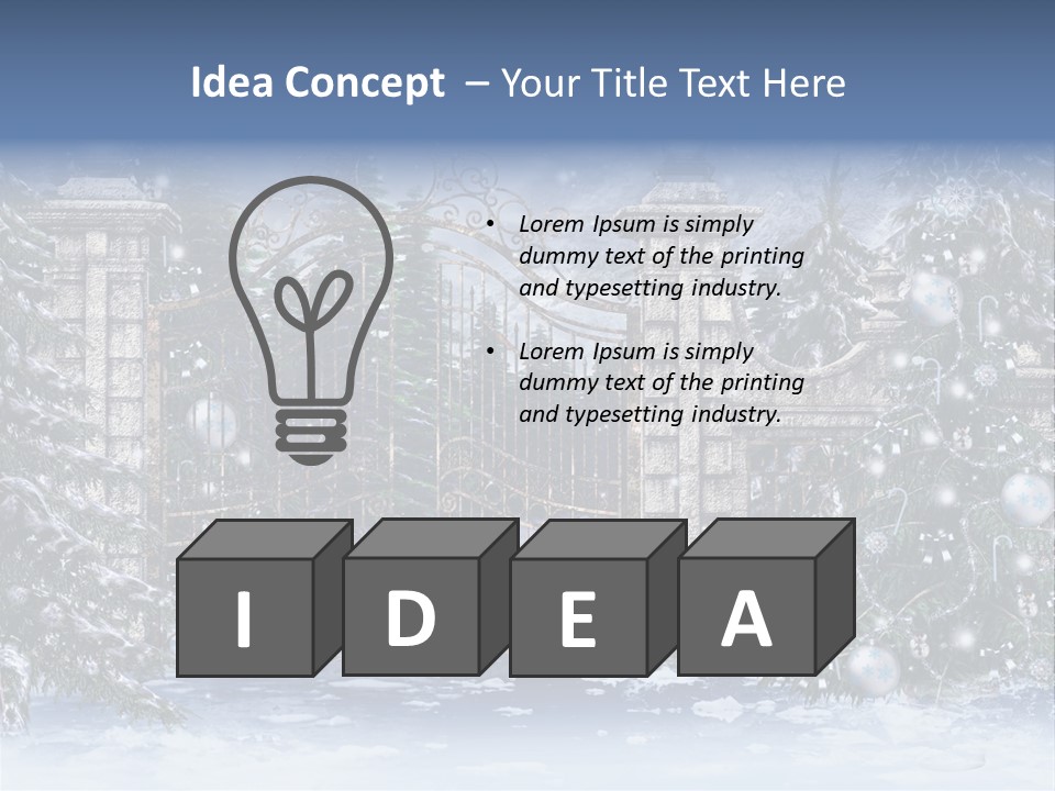 Choinka Park Sosna PowerPoint Template