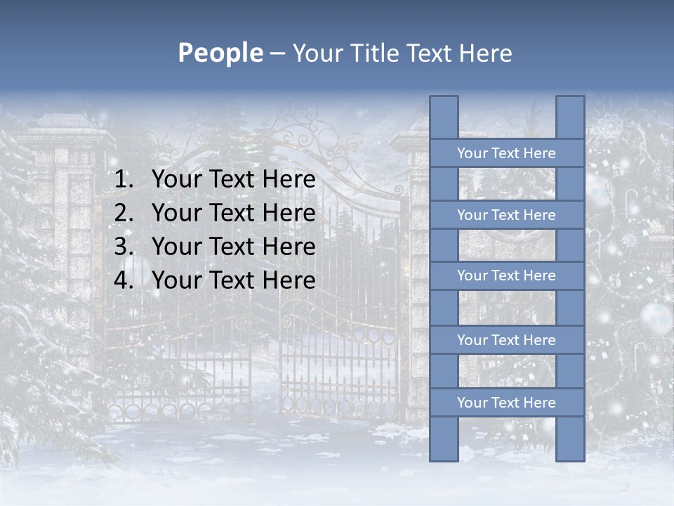 Choinka Park Sosna PowerPoint Template