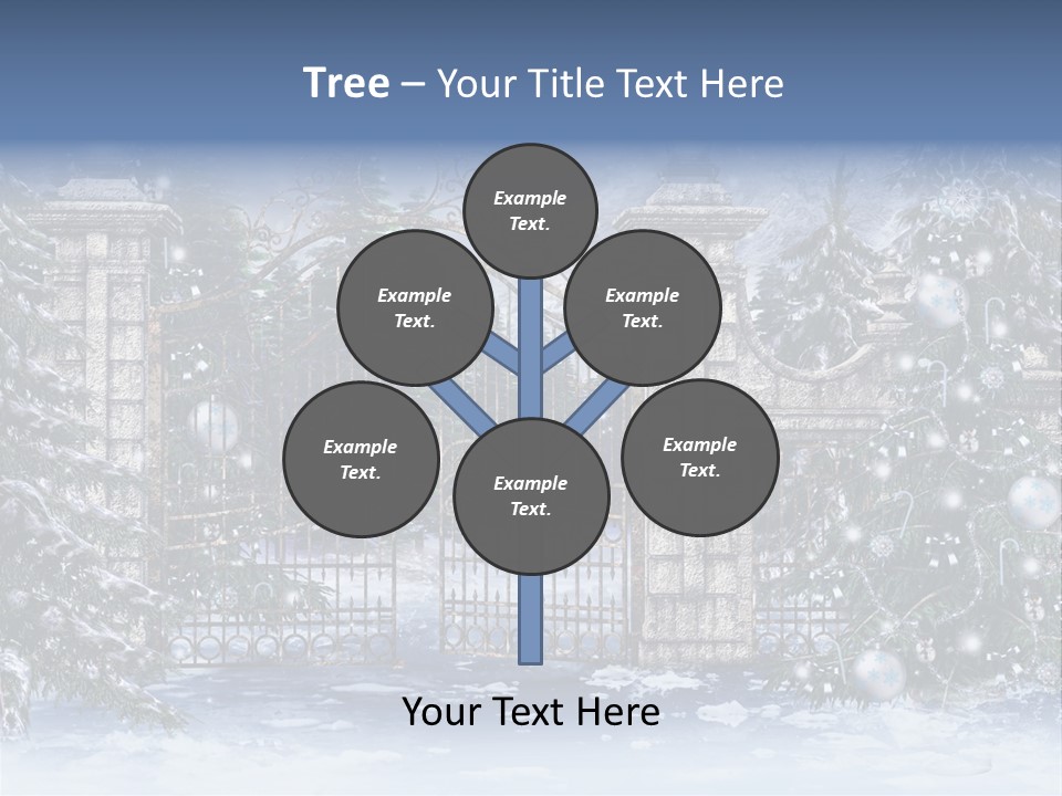 Choinka Park Sosna PowerPoint Template