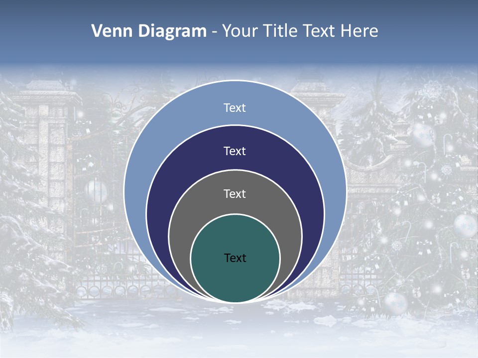 Choinka Park Sosna PowerPoint Template