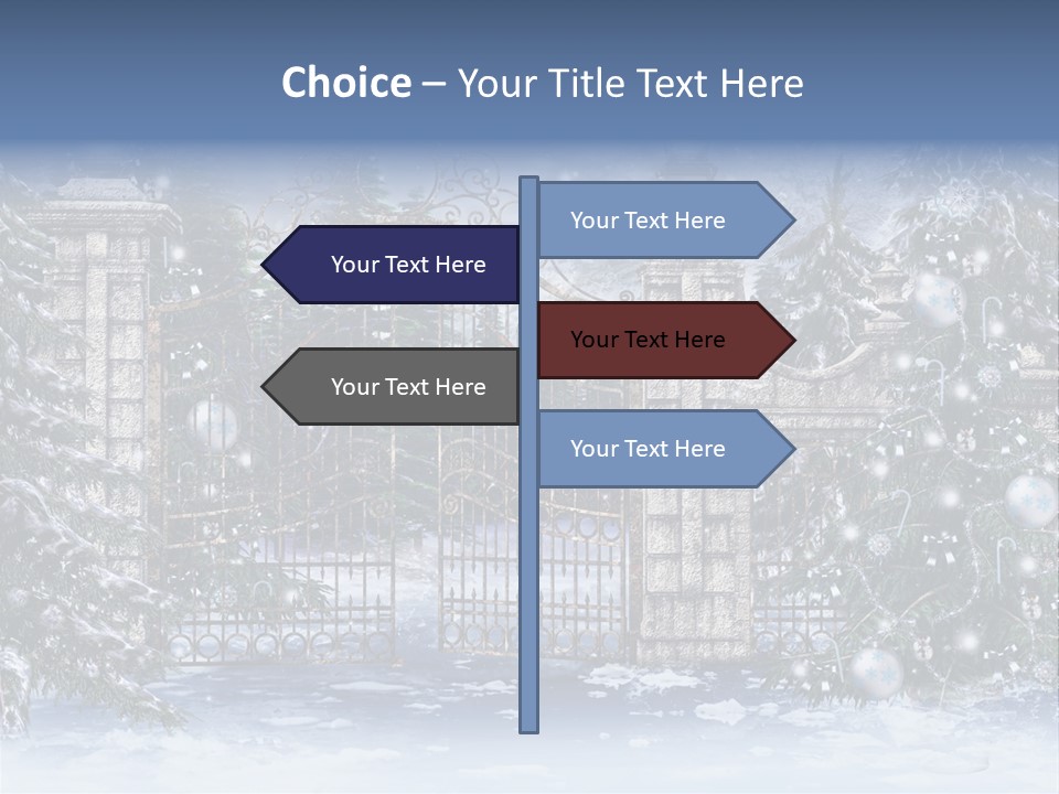 Choinka Park Sosna PowerPoint Template
