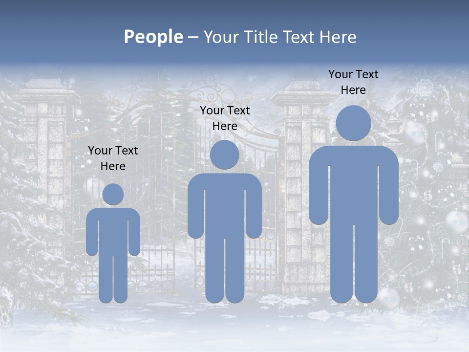 Choinka Park Sosna PowerPoint Template