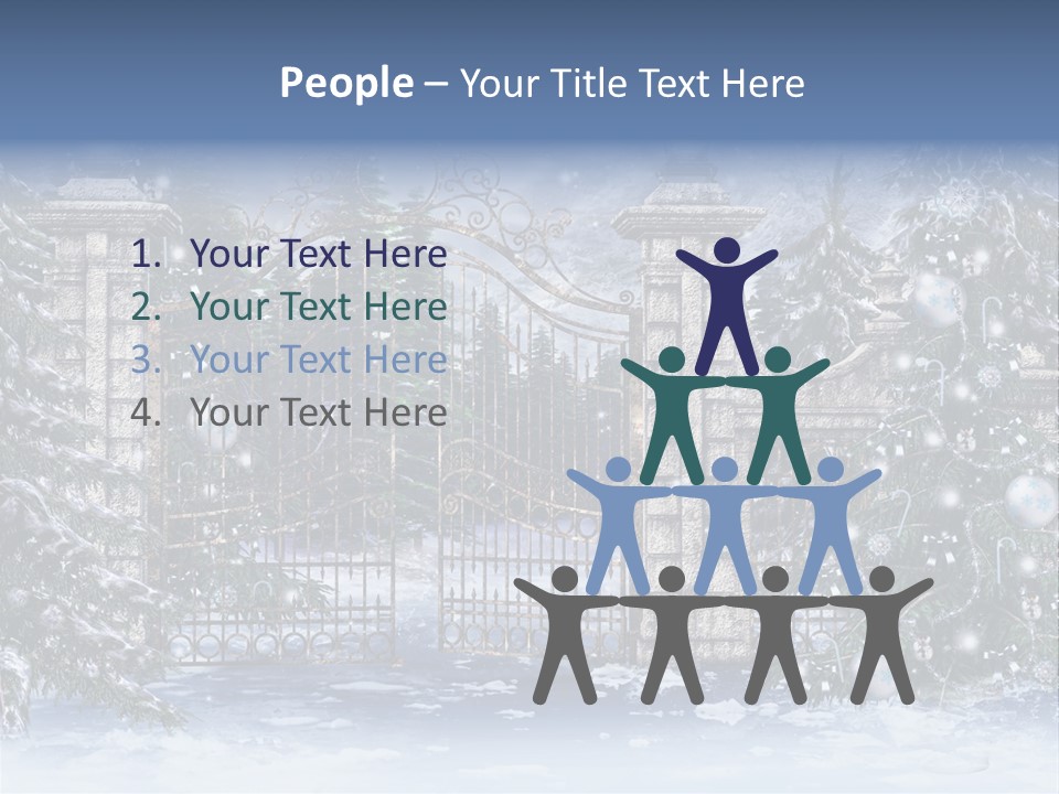 Choinka Park Sosna PowerPoint Template