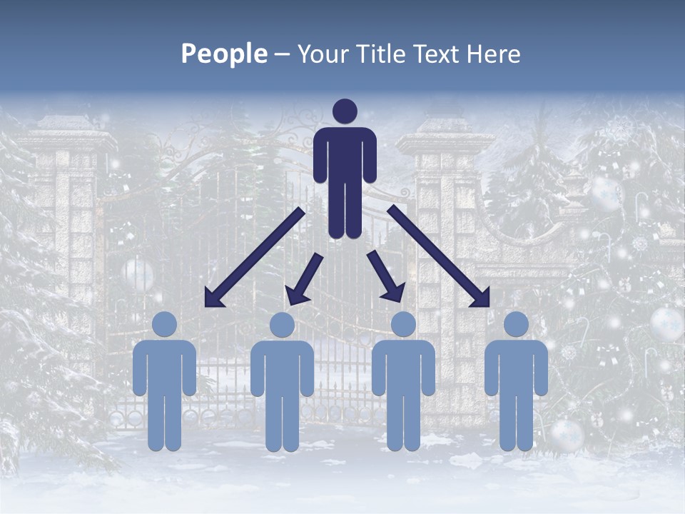 Choinka Park Sosna PowerPoint Template