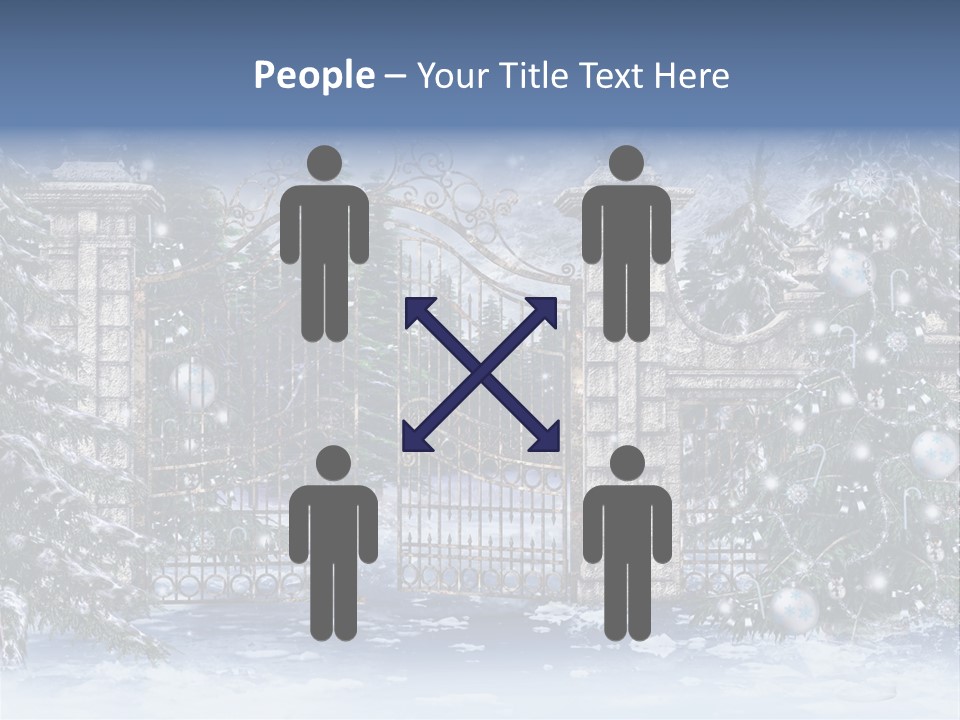 Choinka Park Sosna PowerPoint Template