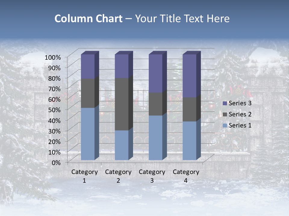 A Gate With Christmas Decorations On It In The Snow PowerPoint Template
