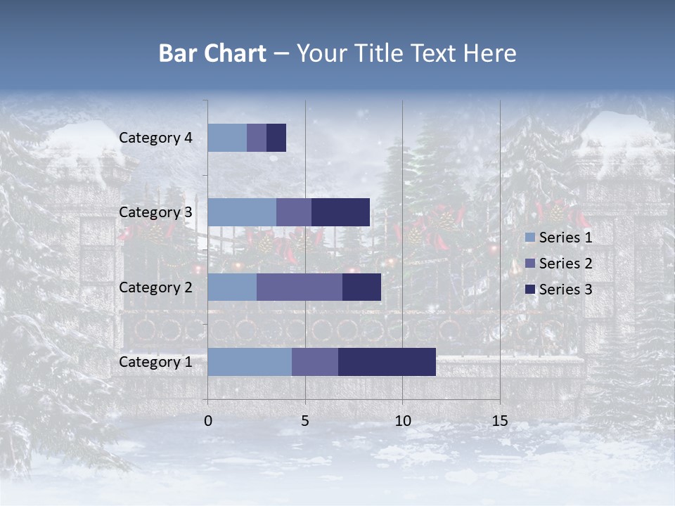 A Gate With Christmas Decorations On It In The Snow PowerPoint Template